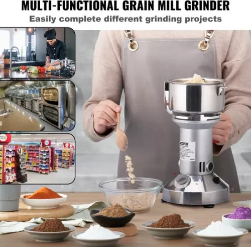 merkloos Grinder Electric Grain Mill 300g Grinding Machine 1900W Multifunctional Kitchen Grinder Flour Powder Machine Timing Dry Mill (6097712638601)