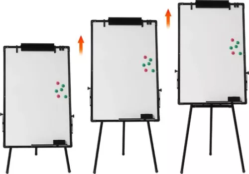 ShopEighty8 ShopEighty8 - Flipchart - White Board Flipchart - Whiteboard Stand - Magnetic Whiteboard - Adjustable Stand - 3 Positions - Anti-Slip - Complete With All Accessories - Black (6150655894807)