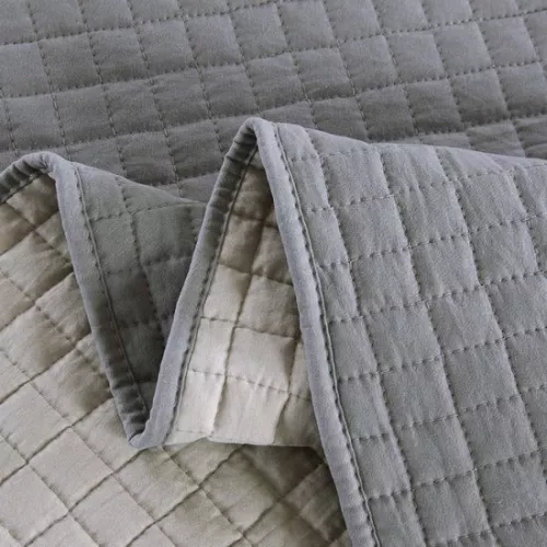 Dripio Polyester bedspread - breathable & stylish - soft and robust finish - elegant shades of gray - 240x260 cm (8721041507342)