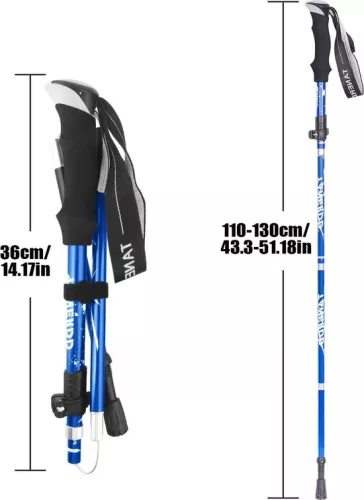 unbranded Nordic Walking Poles - Walking Sticks | Lightweight Foldable, Adjustable Walking Sticks with Bag and Accessories, Premium Quality. (8785267334496)