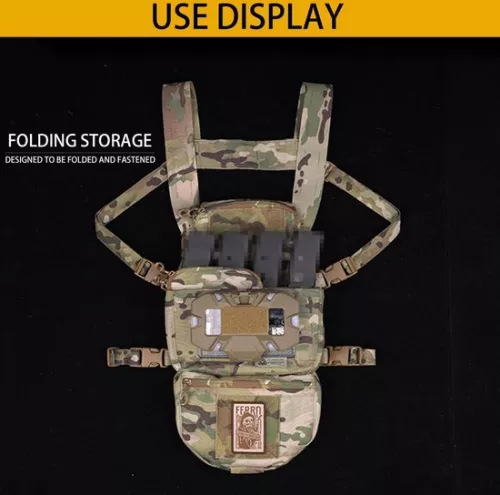 merkloos Tactical Plate Carrier Vest Attachments - Molle Chest Mount Phone Holder - Quick Release Navigation Board - Screen Size 4.7