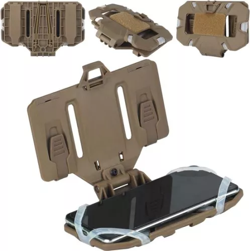 Tactical Plate Carrier Vest Attachments - Molle Chest Mount Phone Holder - Quick Release Navigation Board - Screen Size 4.7