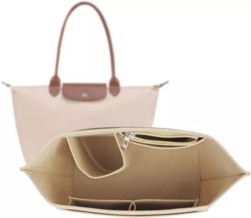 Bag Organizer for Handbag - Organizer with 8 Compartments - Beige - Felt - Large