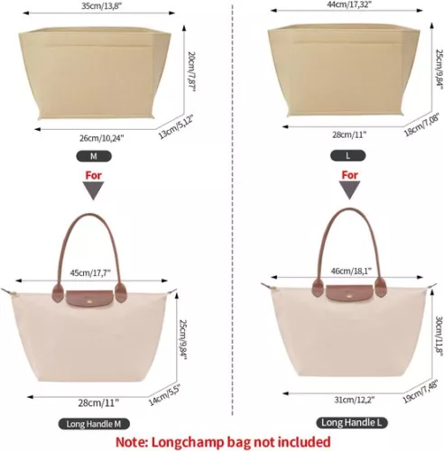 merkloos Bag Organizer for Handbag - Organizer with 8 Compartments - Beige - Felt - Large (9503971173731)