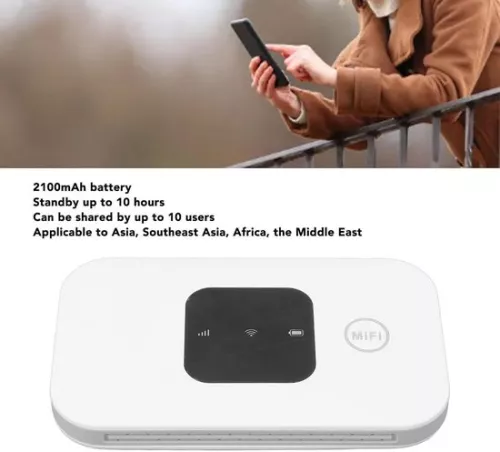 merkloos Portable WiFi Router – 4G Mobile Hotspot – Connect Up to 10 Devices – High Speed 2100mAh USB Powered Travel Mobile WiFi Hotspot – International Use (6152324328385)