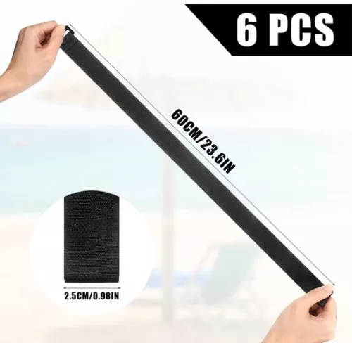 merkloos Adjustable Umbrella Straps - Reusable Patio Accessories - Pack of 6 (9502256222492)