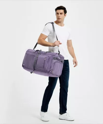 merkloos Foldable Travel Bag 60-100 Liters Super Light Travel Bag for Luggage Sports Fitness Waterproof Nylon Pair 85L (7595980362857)