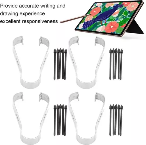 merkloos Stylus Pen Tips for Samsung Galaxy S6 S7 S7 Plus Note 10 20 - Replacement Stylus Pen Nibs - Pack of 4 - Black . (8785310340719)