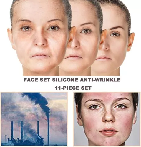 merkloos Reusable Silicone Chest Wrinkle Pads - Neck Wrinkle Patches - Forehead Pad Set - Decolleté Pad - Eye Cheek Stick - Valentine's Day Gift (6152342560514)