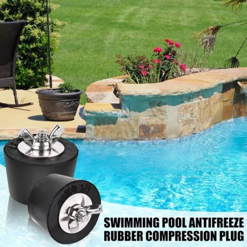 Swimming Pool Winter Stoppers - Pack of 6 32mm, 38mm, 51mm - Rubber Plugs with Stainless Steel Bolts - Swimming Pool Winter Stopper - Intex Swimming Pool Winter Pool Accessories .