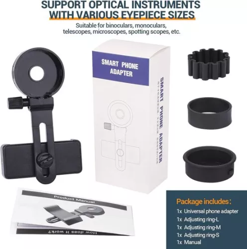 merkloos Telescope Phone Adapter | Universal Smartphone Holder for Binoculars, Microscopes, and Spotting Scopes (6152506797763)