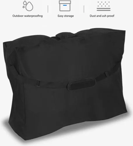 merkloos Extra large waterproof rollator travel bag - Oxford fabric - foldable wheelchair bag - compact transport chair - black (8785308751596)