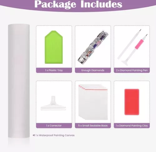 merkloos Wonderland Diamond Art - Full Round Diamond Painting Kit - Diamond Embroidery - Art Craft Kits - Adults - Diamond Painting Kits - Paintings Diamond painting (9508451716453)