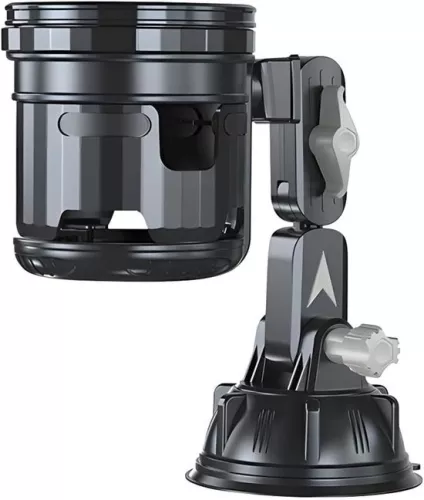 Multifunctional suction cup cup holder for car, boat, kayak, surfboard and camper with adjustable wall mount