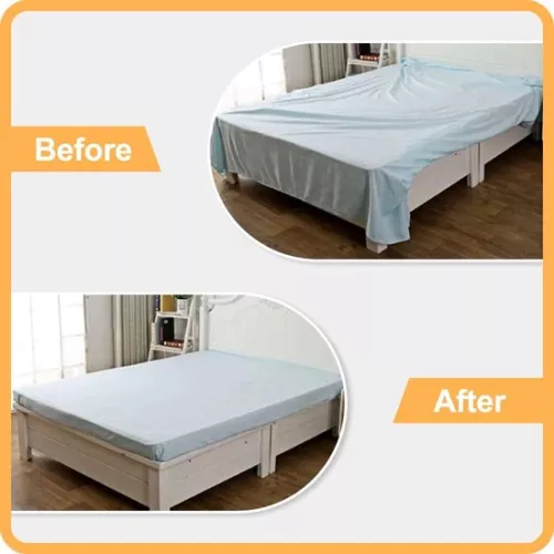 unbranded Bed Sheet Holders, 2 Pieces Adjustable Long Sheet Holder Straps Heavy Duty Bed Clamps, Grippers Suspenders for All Square Mattresses Fitted Sheets Flat Sheets, Black (6097654211290)