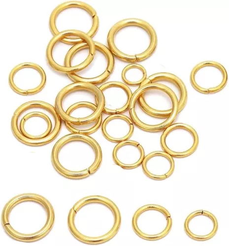 Round Carabiner - Keychains and Bags - 24 Pieces - Gold - Zinc Alloy