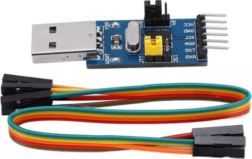 merkloos USB to IIC I2C UART Converter Adapter Module - Serial Data ISP Program Download - LED Lamp Status Display - Voltage Output . (8785310337641)