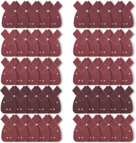 Sanding sheets | 50 pieces + sandpaper Mouse sander | Replacement heads | Grit 40/60/80/120/240 | Hand sander Black and Decker Detail