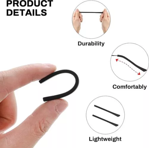 merkloos 20 pairs of silicone coated eyeglass end caps - non-slip temple repairs - soft non-slip coating - non-slip temples - temples (6152350584588)