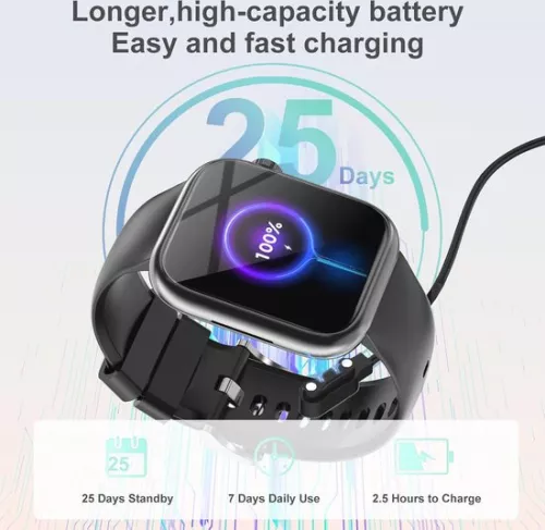 merkloos Smartwatch for men and women with Bluetooth, 1.83 inch HD, 110+ sports modes, sleep monitor, SpO2, heart rate monitor, IP68, fitness watch for iOS and Android (6152605831863)