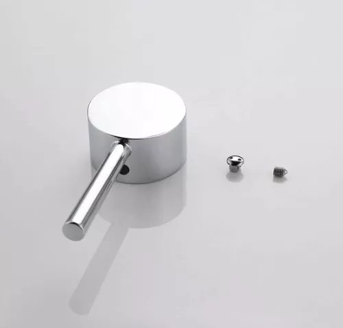 merkloos Single handle faucet handle set 25mm/35mm/40mm cartridge - universal metal replacement handle - knob and adjusting screw - polished chrome (8785309523208)