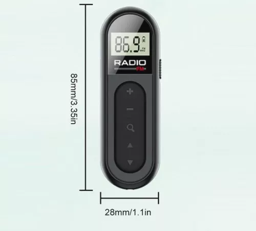 merkloos Portable FM Radio Receiver with Backlight and LCD Display - Mini Pocket Radio for Sports and Tourism (6152607295212)