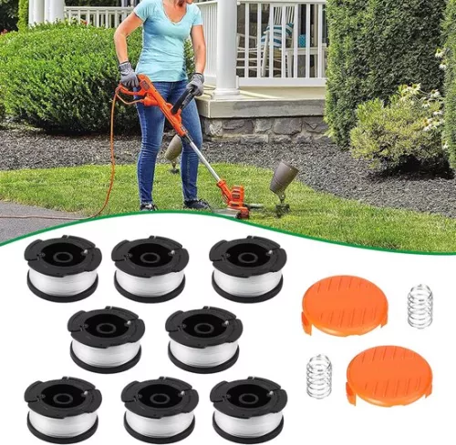 DriSubt 8PCS AF-100 Strimmer Spool & Line for Black & Decker String Trimmers Replacement Part Line String Tool, 30ft 0