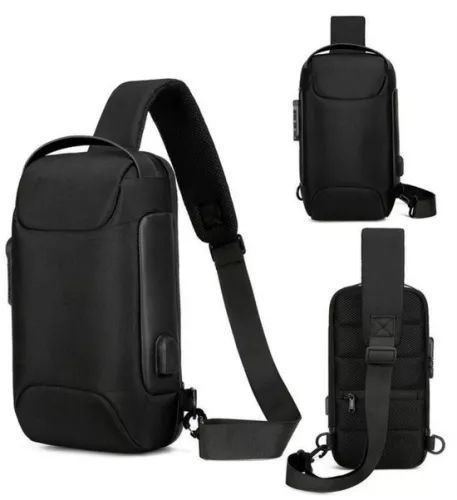 merkloos Shoulder Bags - Crossbody Bag - Chest Bag - Anti-Theft & Waterproof - With USB - Women - Men - Crossbody Bag Men - Stylish and Practical Sling Bag - Crossbody Bag for Daily Use, Walking, Travel & Festivals - 33x16x9.5cm (9903226206694)