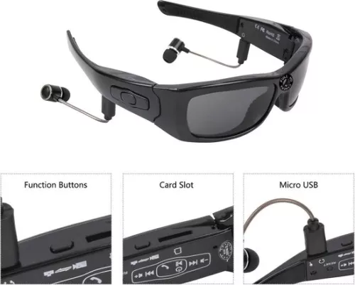 merkloos Sunglasses Camera HD 1080P Video Recorder Wireless Video Sunglasses Polarized Lens - Support Calling Video Music Driving Horse Riding . (6152309217215)