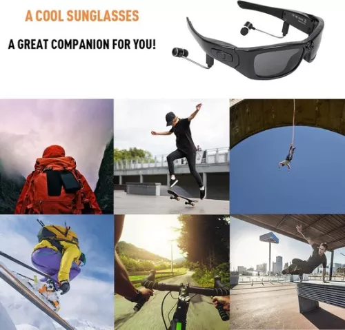 merkloos Sunglasses Camera HD 1080P Video Recorder Wireless Video Sunglasses Polarized Lens - Support Calling Video Music Driving Horse Riding . (6152309217215)