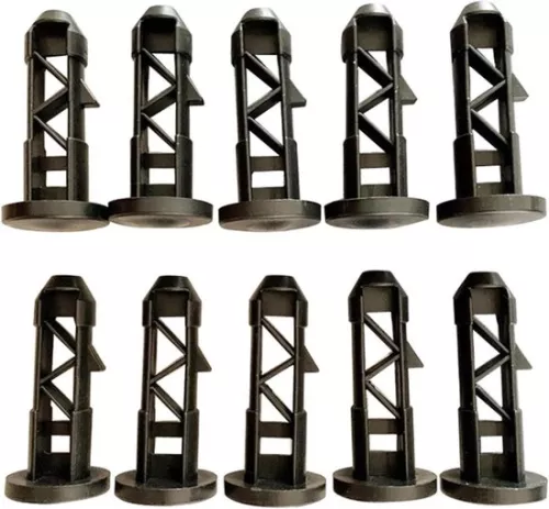 Pack of 10 hinge pins for waste container lid - hole size 20 mm - attachment for 50 / 80 / 100 / 120 / 240 l bin