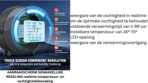 Jacer SUNLU S2 FDM 3D Printer Filament Dryer, Fast and Even Drying, Built-in Fan, 360° Heating, 4.6-inch Touchscreen, Filament Dryer (8721098680647)