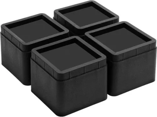 Set of 4 Adjustable Bed Risers - Robust Furniture Risers for Beds - Stackable and Adjustable - 2 Inch