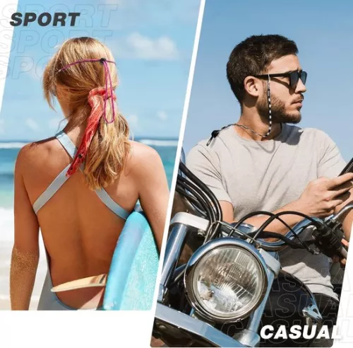 unbranded Glasses Strap - Sporty Glasses Holder - 6 Pieces - Unisex (9501546266536)