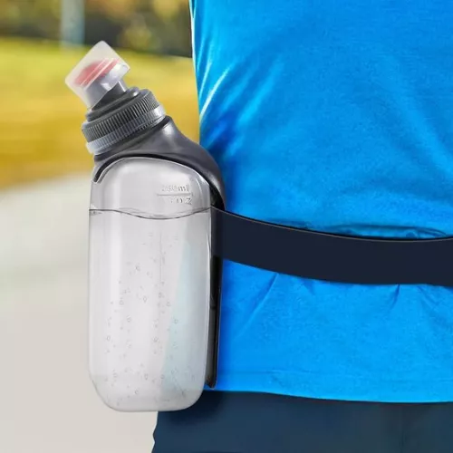 merkloos Small sports water bottle for jogging and running - BPA-free and leak-proof with back clip (250 ml) (6152128717712)