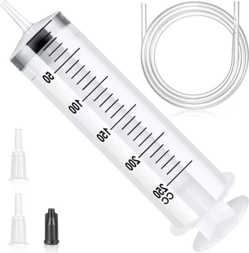Liquid Collection Container Plastic Syringes 250 ml Syringe Without Needle Liquid Measuring Syringe With Transparent Catheter Scientific Laboratory Experiment - Refilling Measuring Liquids (No Needle) Liquid Collection Container