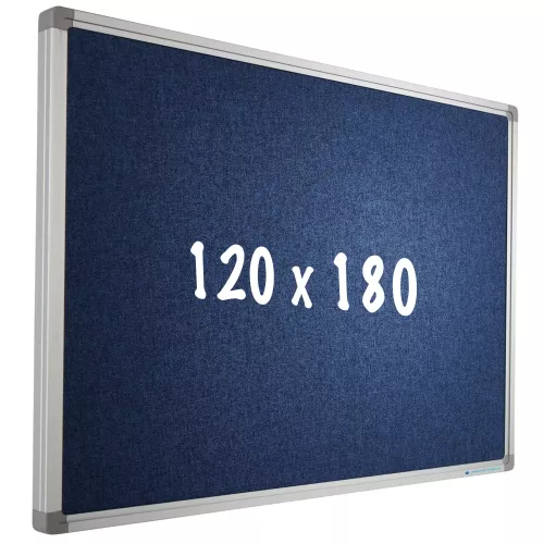 Bulletin board Camira fabric PRO Willie - Aluminum frame - Easy assemble - Drawing pins - Blue- Pinboards - 120x180cm