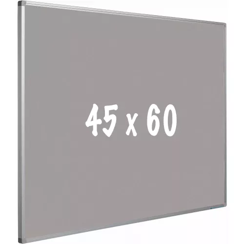 Bulletin board cork PRO Valenzuela - Aluminum frame - Easy assemble - Drawing pins - Gray - Pinboards - 45x60cm