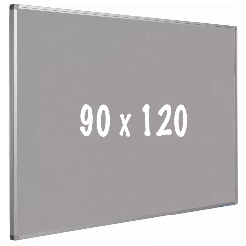 Bulletin board cork PRO Hudson - Aluminum frame - Easy assemble - Drawing pins - Gray - Pinboards - 90x120cm