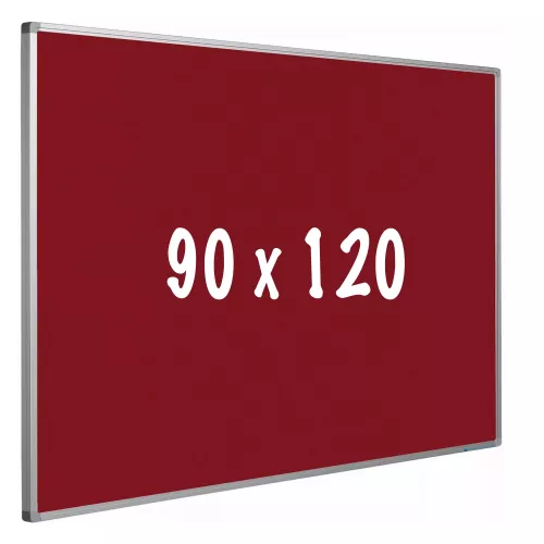 Bulletin board cork PRO Rudy - Aluminum frame - Easy assemble - Drawing pins - Red - Pinboards - 90x120cm
