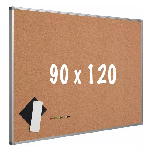 Bulletin board cork PRO Rocky - Aluminum frame - Easy assemble - Drawing pins - Pinboards - 90x120cm