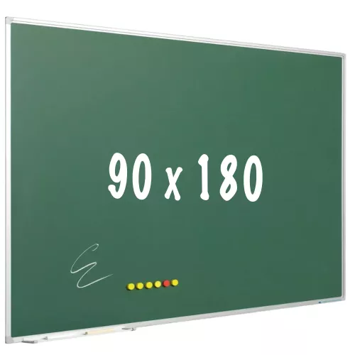Chalkboard PRO Ward - Magnetic - Schoolboard - Easy assembly - Enamel steel - Green - 90x180cm