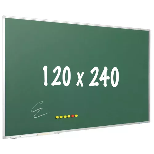 Krijtbord PRO Barney - Magnetisch - Schoolbord - Eenvoudige montage - Emaille staal - Groen - 120x240cm