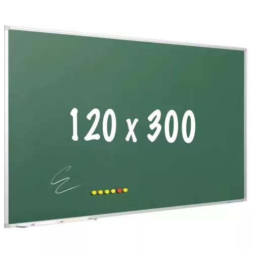 Krijtbord PRO Bullock - Magnetisch - Schoolbord - Eenvoudige montage - Emaille staal - Groen - 120x300cm