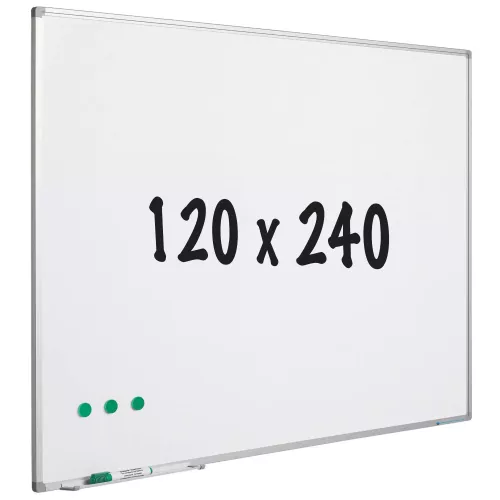 Whiteboard Alba - Painted steel - Magnetic - White - 120x240cm