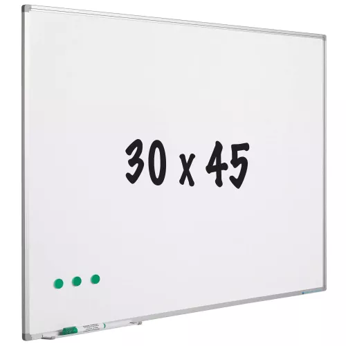 Whiteboard enamel steel Stevenson - White - Magnetic - 30x45cm