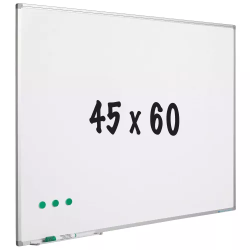 Whiteboard enamel steel Lela - White - Magnetic - 45x60cm