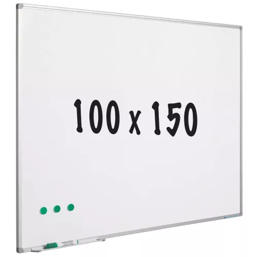 Whiteboard enamel steel Marlon - White - Magnetic - 100x150cm