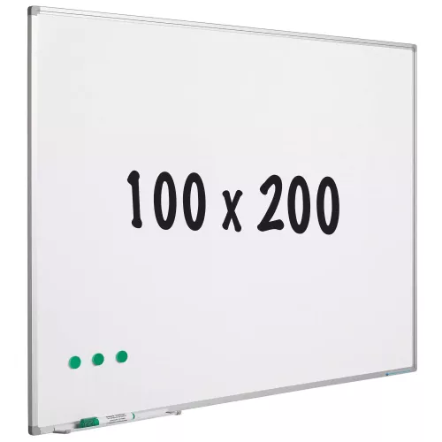 Whiteboard enamel steel Marian - White - Magnetic - 100x200cm