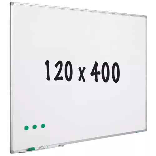 Whiteboard enamel steel Dixon- White - Magnetic - 120x400cm
